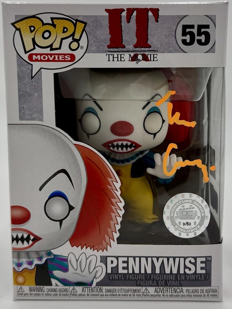 Tim Curry Signed Funko Pop Limited Edition (9/50) #55 "Pennywise" (IT) - OC Celebrity Marketing COA